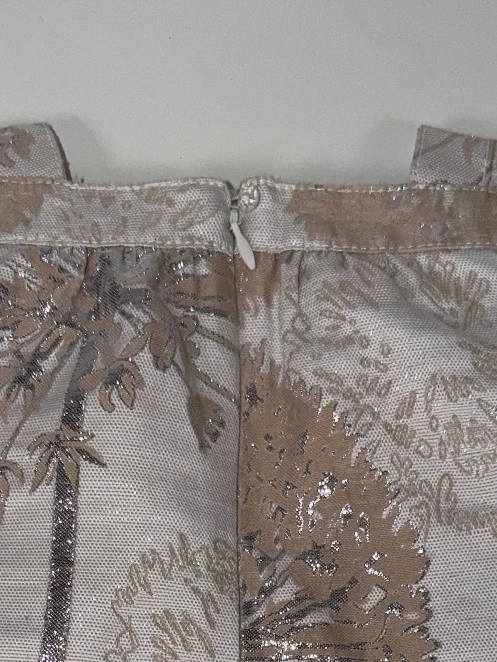 Baby Gap Girls Holiday Dress Beige w/ Silver Foil w/ Bloomers Size Toddler 18-24